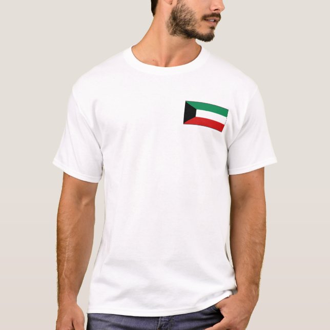 Kuwait Flag and Map T-Shirt (Front)