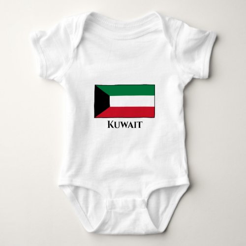 Kuwait Flag Baby Bodysuit