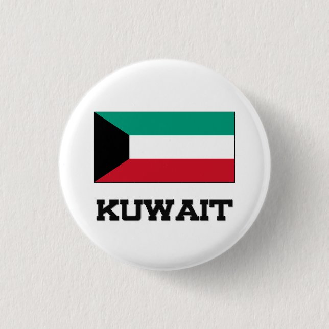 Kuwait Flag Button (Front)