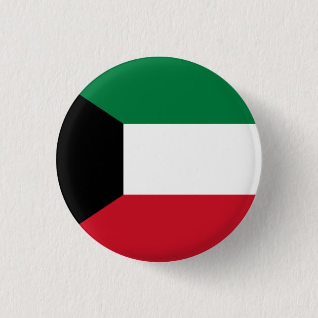Kuwait Flag Button (Front)