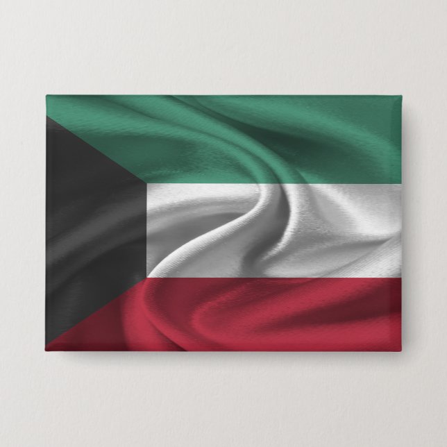 Kuwait Flag Button (Front)