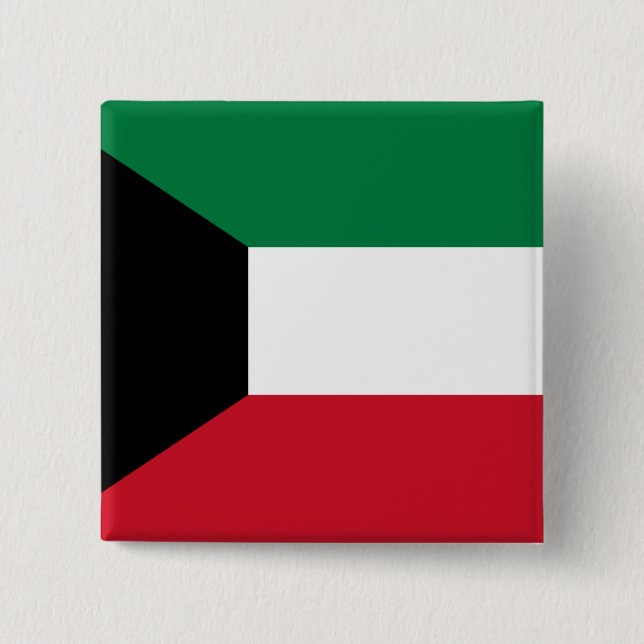 Kuwait Flag Button (Front)