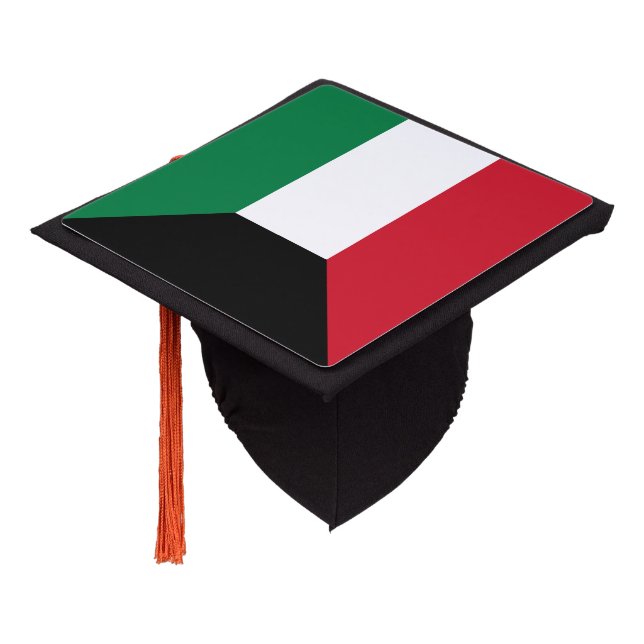 Kuwait Flag Graduation Cap Topper (Angled)