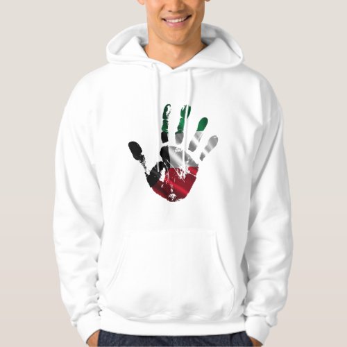 Kuwait Flag Handprint الكويت Hoodie