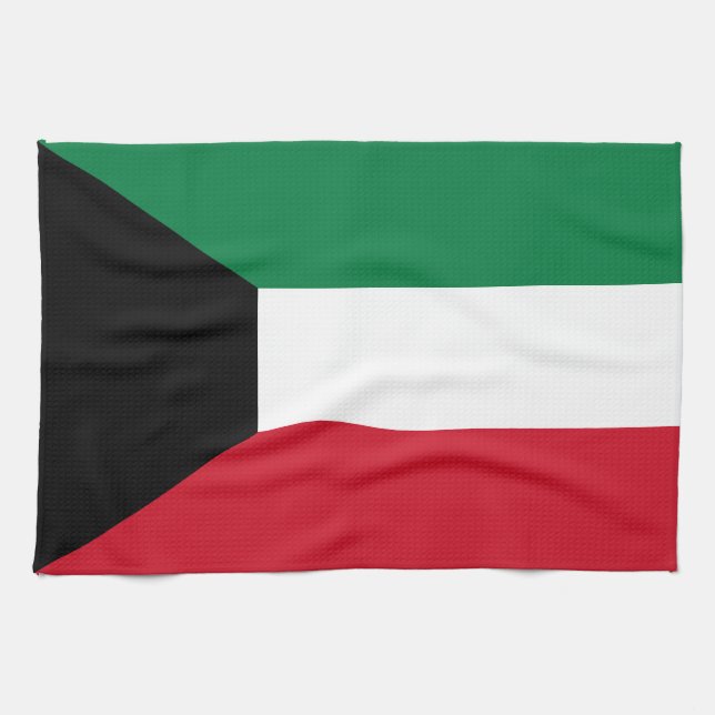 Kuwait Flag Kitchen Towel (Horizontal)