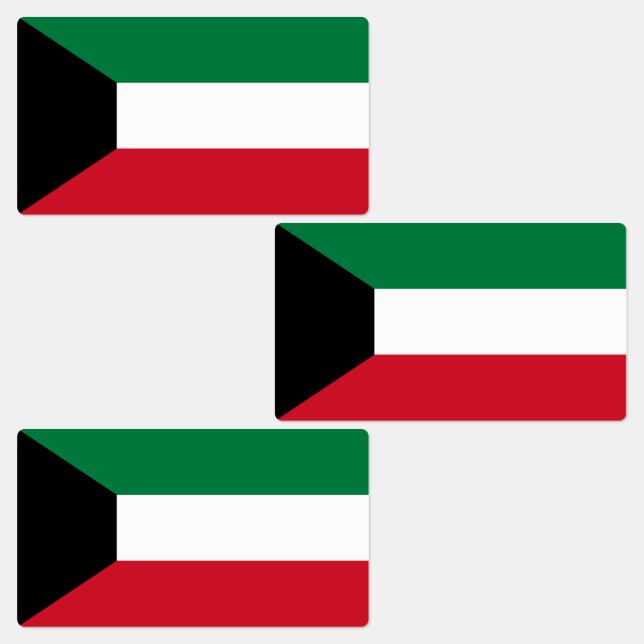 Kuwait Flag Labels (Group)