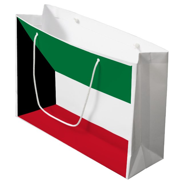 Kuwait Flag Large Gift Bag (Front Angled)