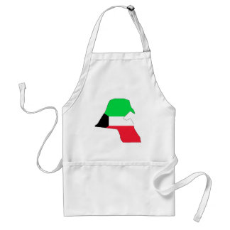 Kuwait flag map adult apron