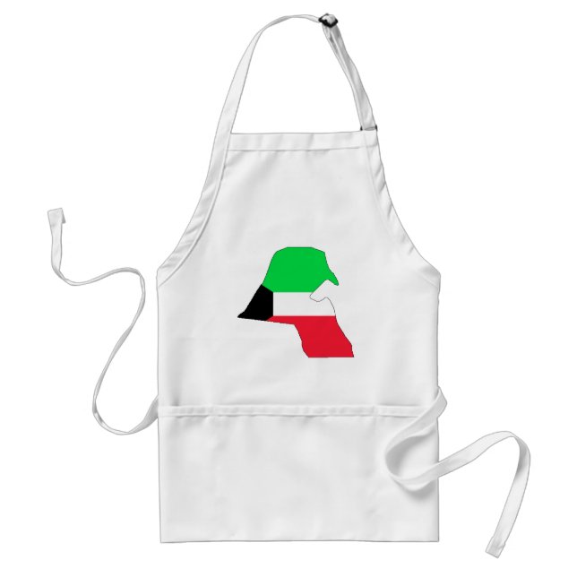 Kuwait flag map adult apron (Front)