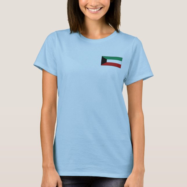 Kuwait Flag + Map T-Shirt (Front)