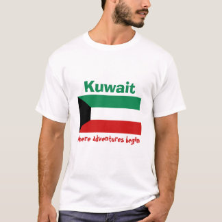 Kuwait Flag + Map + Text T-Shirt