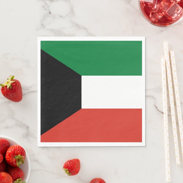 Kuwait flag napkins (Insitu)