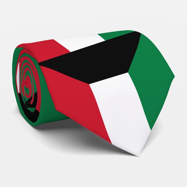 Kuwait Flag Neck Tie (Rolled)