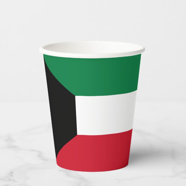 Kuwait Flag Paper Cups (Front)