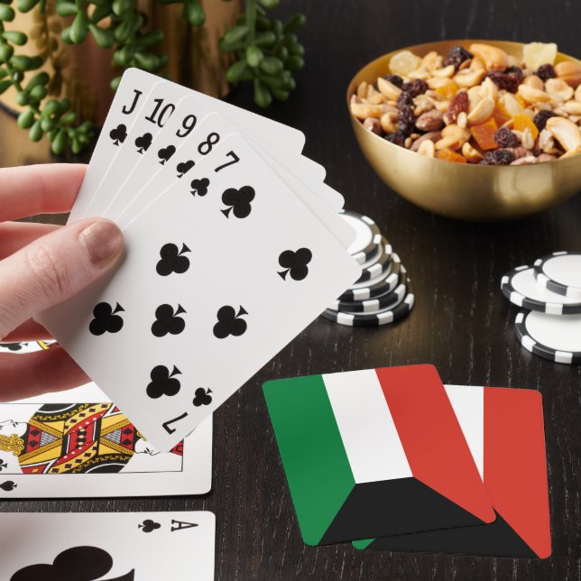 Kuwait flag poker cards (In Situ)