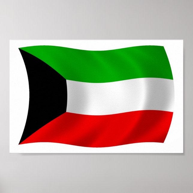 Kuwait Flag Poster Print (Front)