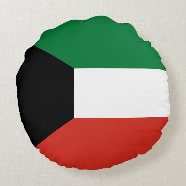 Kuwait flag round pillow (Back)