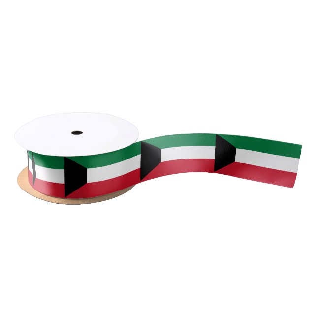 Kuwait Flag Satin Ribbon (Spool)