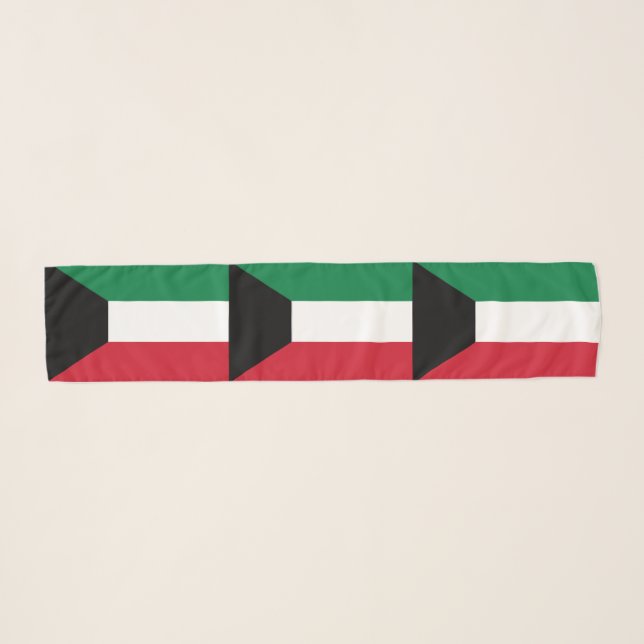 Kuwait Flag Scarf (Front (Horizontal))