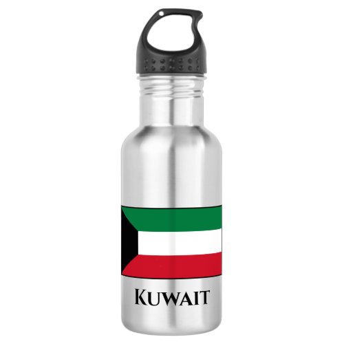 Kuwait Flag Stainless Steel Water Bottle