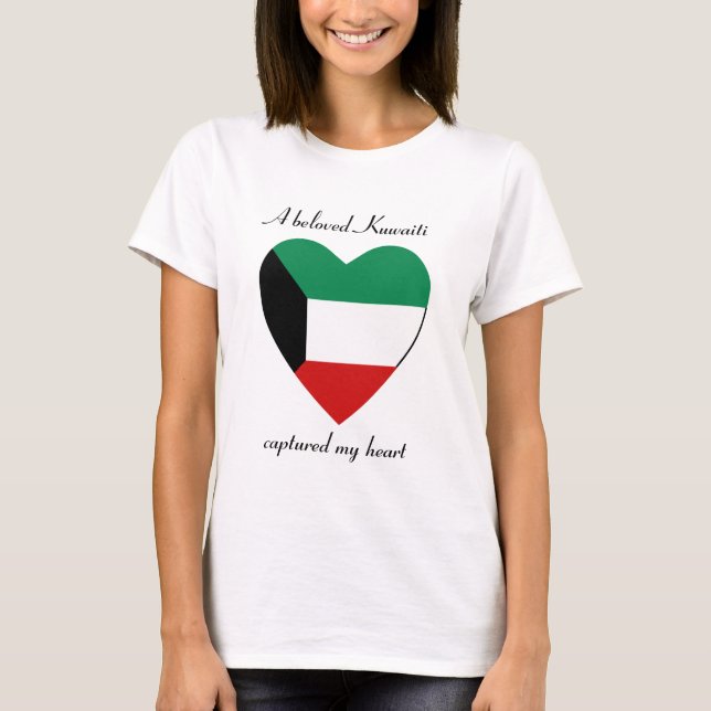 Kuwait Flag Sweetheart T-Shirt (Front)