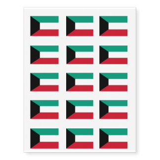 Kuwait Flag Temporary Tattoos