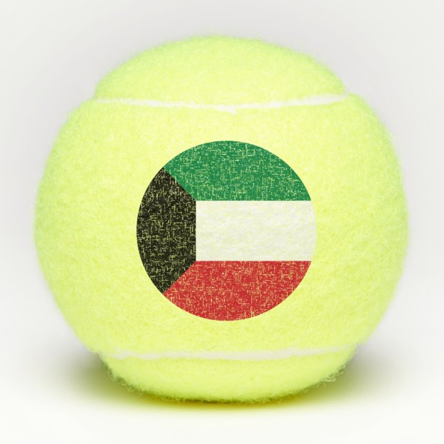 Kuwait Flag Tennis Balls (Front)