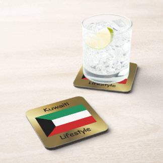 Kuwait Flag+Text Coaster