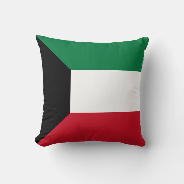 Kuwait Flag Throw Pillow (Front)