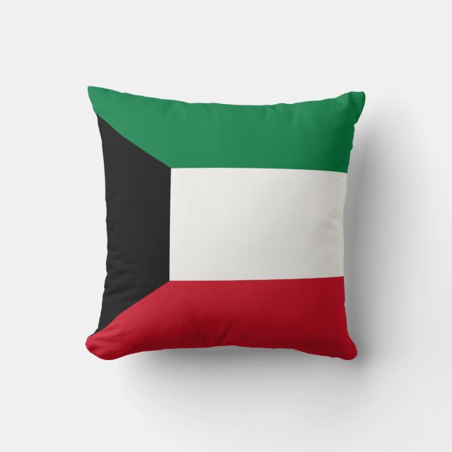 Kuwait Flag Throw Pillow (Front)