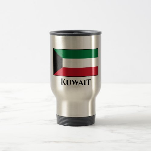 Kuwait Flag Travel Mug