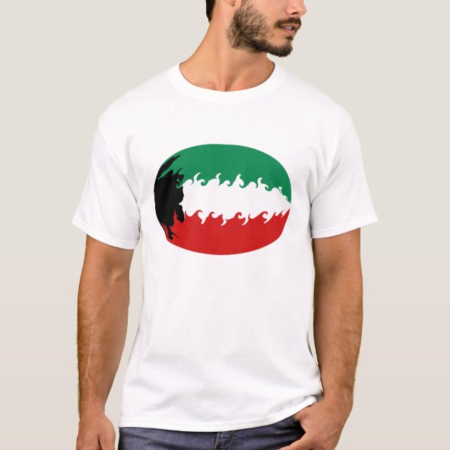 Kuwait Gnarly Flag Kuwait T-Shirt (Front)