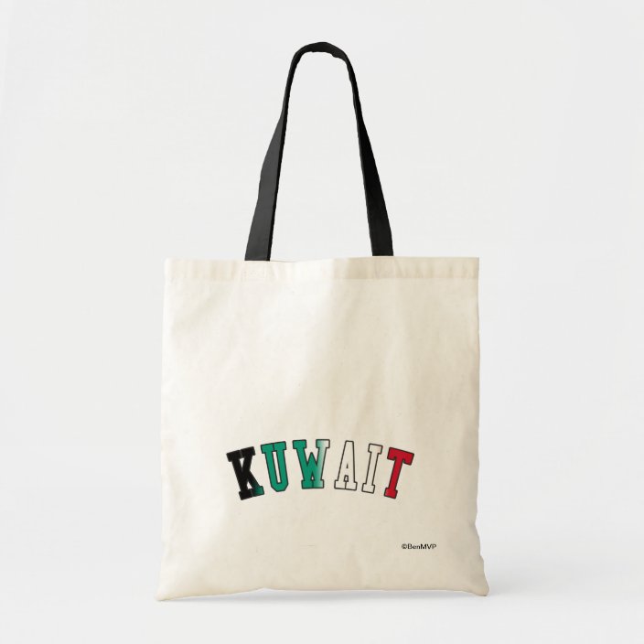 Kuwait in National Flag Colors Bag