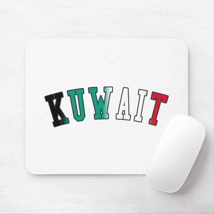 Kuwait in National Flag Colors Mousepad