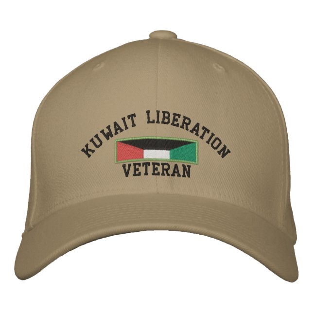 Kuwait Liberation Embroidered Baseball Cap (Front)
