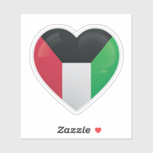 Kuwait Love Flag Sticker