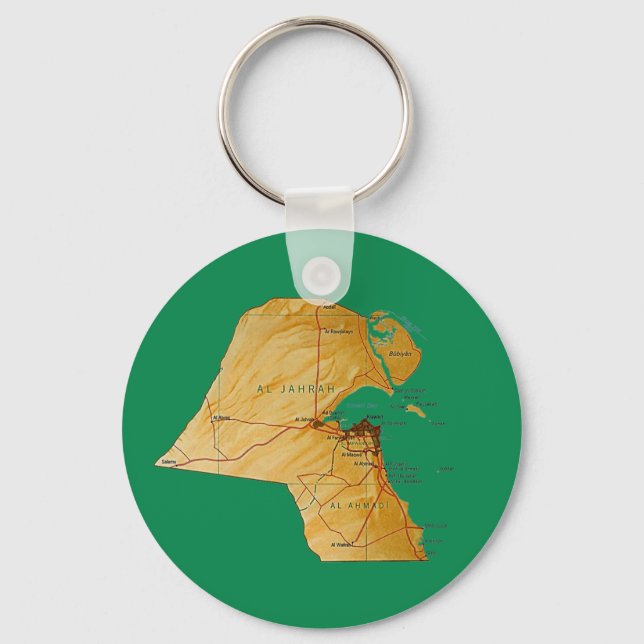 Kuwait Map Keychain (Front)