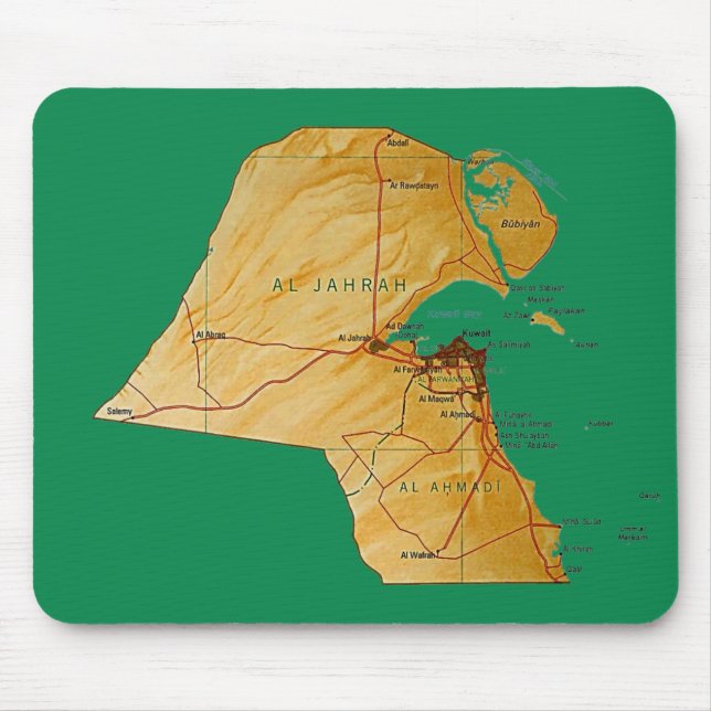 Kuwait Map Mousepad (Front)