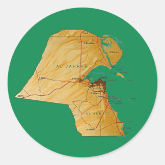 Kuwait Map Sticker