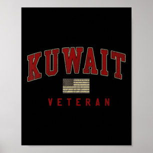 Kuwait War Veteran Shirt Military Service Poster