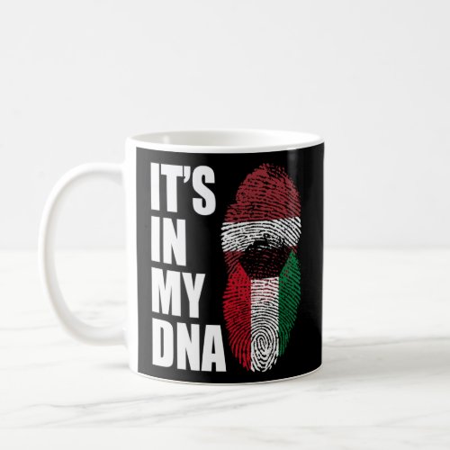 Kuwaiti And Latvian Mix DNA Heritage Flag  Coffee Mug