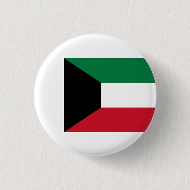 Kuwaiti Flag, Flag of Kuwait Button (Front)