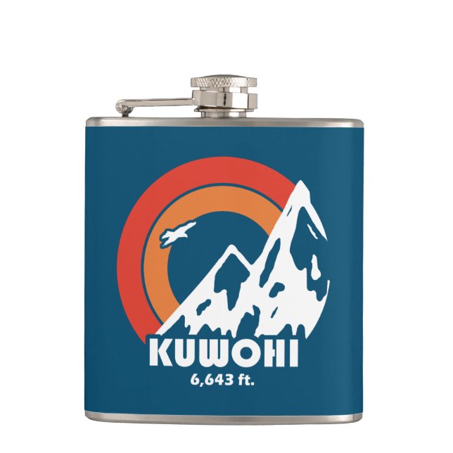 Kuwohi North Carolina Tennessee Sun Eagle Flask (Front)