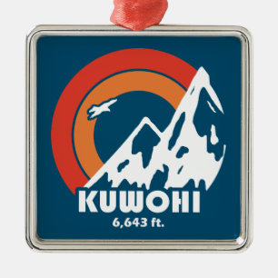 Kuwohi North Carolina Tennessee Sun Eagle Metal Ornament