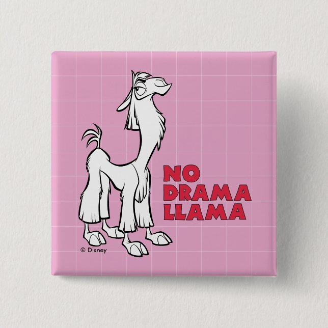 Kuzco - No Drama Llama Button (Front)