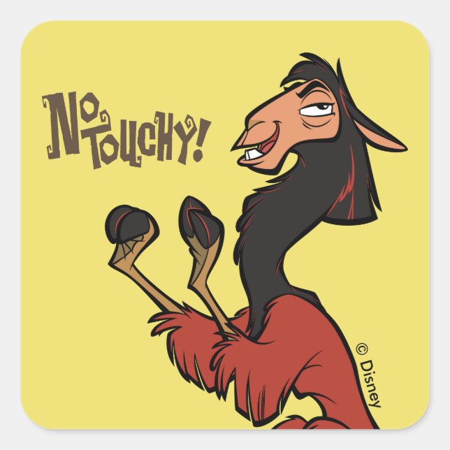 Kuzco - No Touchy Square Sticker (Front)