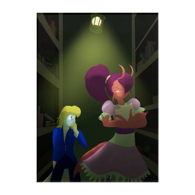 Kuzoura and Crayfish Girl Acrylic Print (Front)