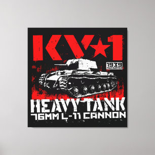 KV-1 Soviet heavy tank Canvas Print