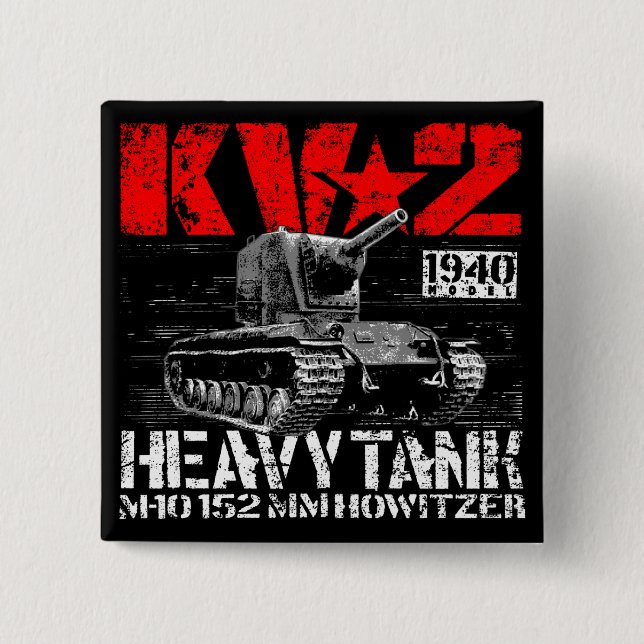 KV-2 Soviet heavy tank Button (Front)