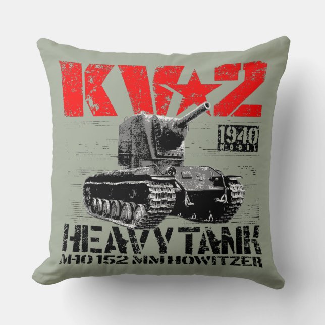 KV-2 Soviet heavy tank Throw Pillow (Front)